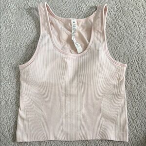 Lululemon Women's Pink Ribbed Tank Top